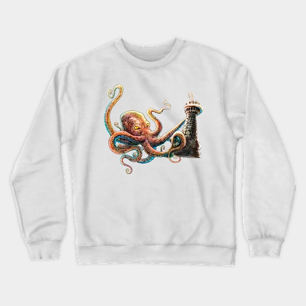 Octopus versus Rook Crewneck Sweatshirt by SHOP ACHIRU